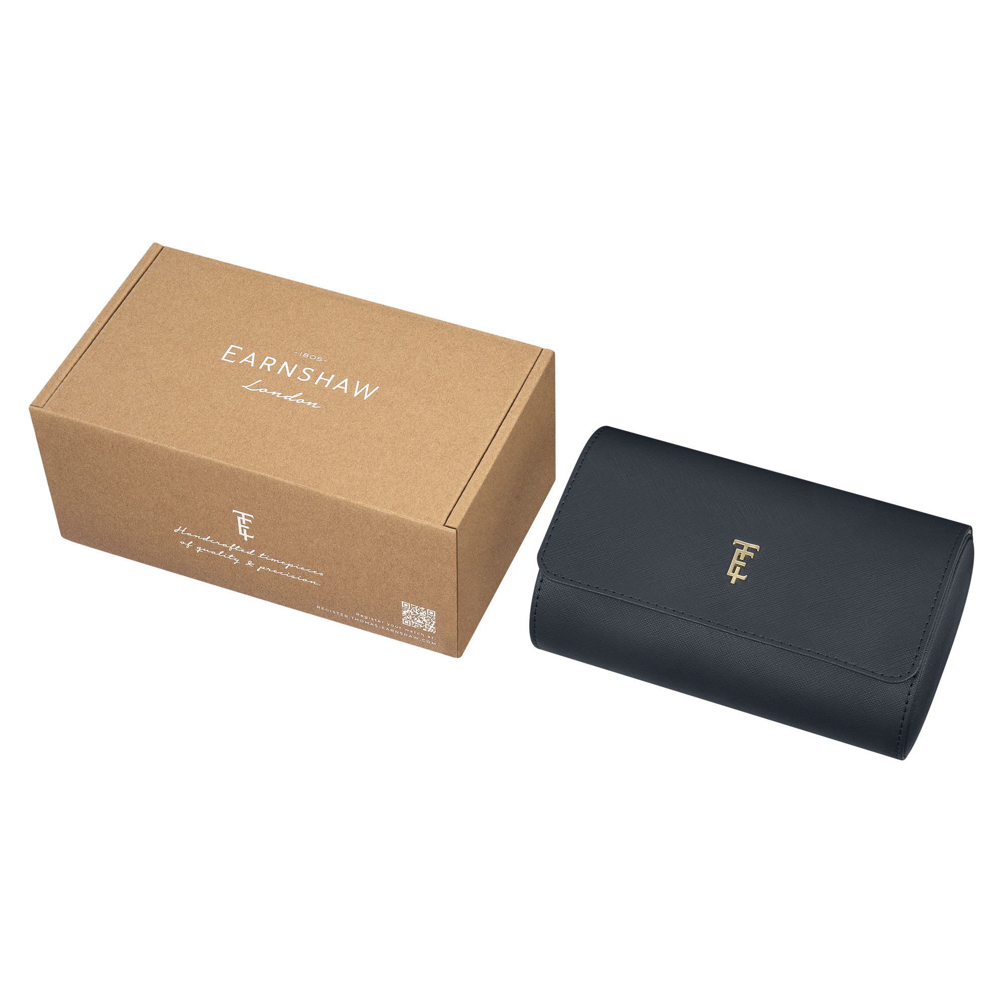 THOMAS EARNSHAW LONGITUDE 2 SLOT WATCH ROLL CASE COBALT CHIC