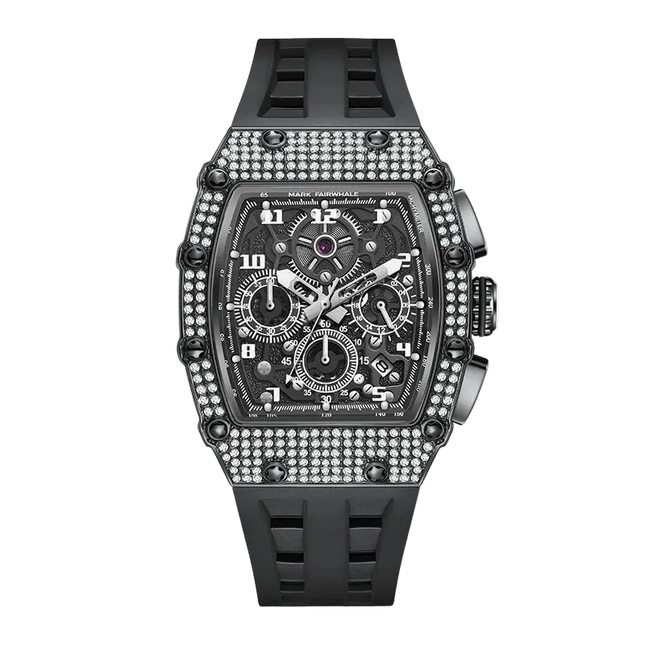 Mark Fairwhale FW-5069 Frostline Chronograph Watch - Full Diamond Chronograph Luxury