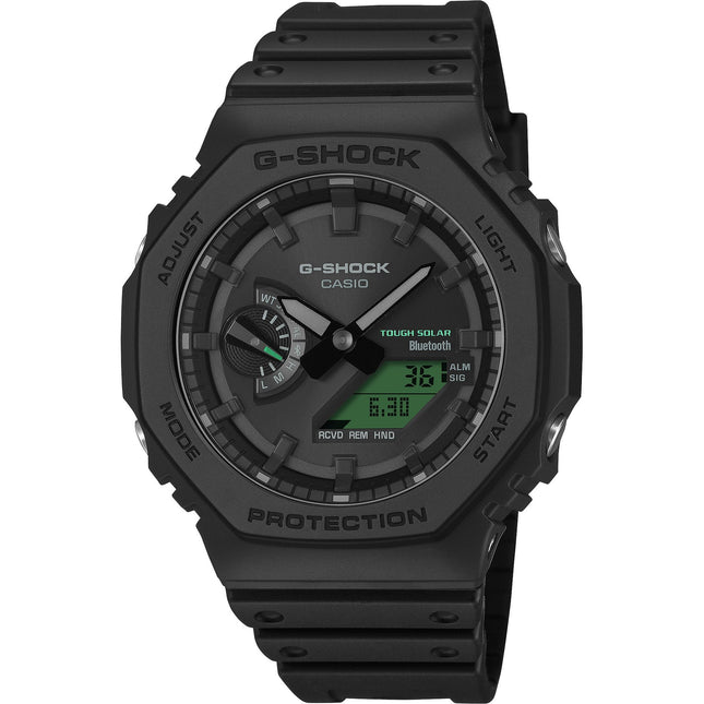 CASIO Men's G-Shock Tough Solar Black Electro Green Watch GA-B2100BEG-1AER