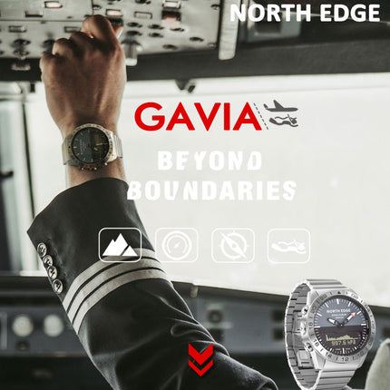 NORTH EDGE Tactical Gavia Watch Steel