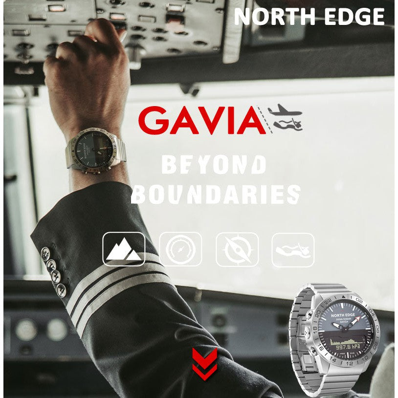 NORTH EDGE Tactical Gavia Watch Steel