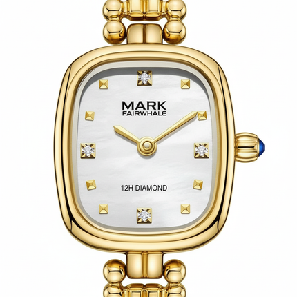 Mark Fairwhale Lady FW-3060 LUMEA - Women’s Luxury Gold Rectangle Watch