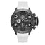 MEGIR Men's Submarine II Chronograph Date 47mm Silicone Strap Watch White