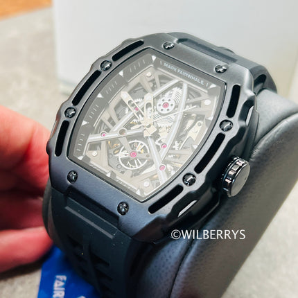 Mark Fairwhale TONNEXOR - Men’s Tonneau Skeleton Automatic Watch Black