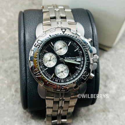 RARE**store demo**KRUG BAUMEN** Men's Sportsmaster Chronograph Watch