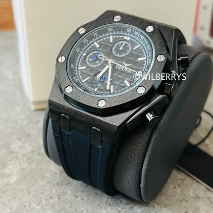 R1.00 Auction**ONOLA Men's Octagon Chronograph Watch Black