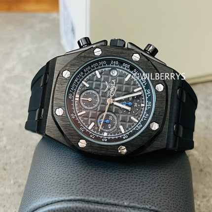 R1.00 Auction**ONOLA Men's Octagon Chronograph Watch Black