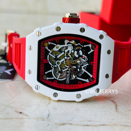 R1.00 Auction**ONOLA Men's Creed-X Watch Milk Red