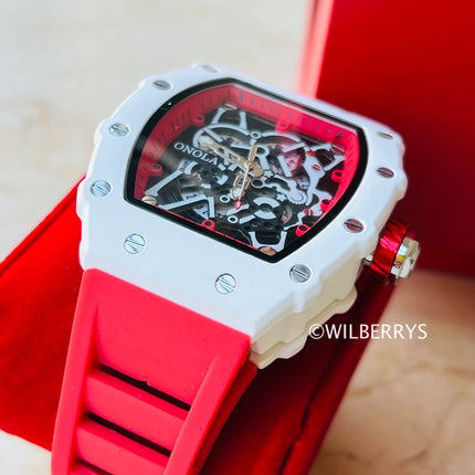 R1.00 Auction**ONOLA Men's Creed-X Watch Milk Red
