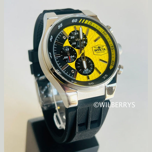 **Invicta** Racing Men's Quartz Chronograph Watch 44mm Yellow