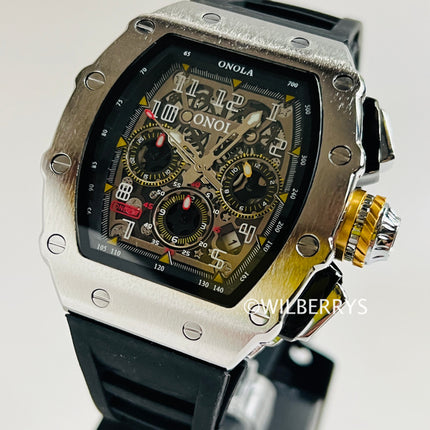 R1.00 Auction**ONOLA Men's Shanghai Chronograph Watch Silver