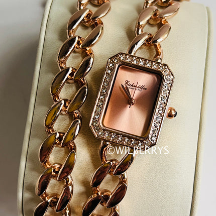 **EICHMULLER** since 1950 Women's Zirconia Encrusted Timeless Ribbon Watch Rose Gold