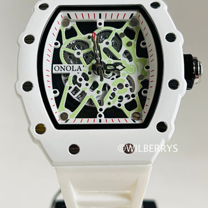 R1.00 Auction**ONOLA Men's Freak Show Watch Milk White