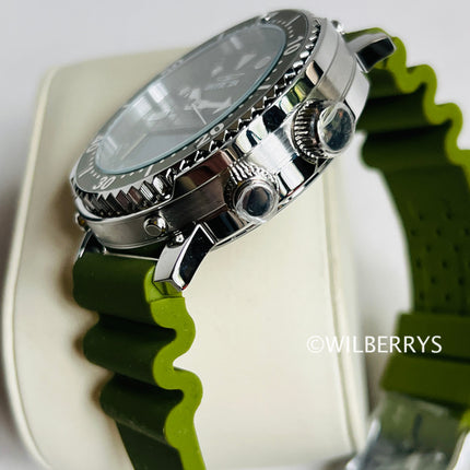 Invicta Men's Pro Diver 47mm Dual Time Watch Army Green