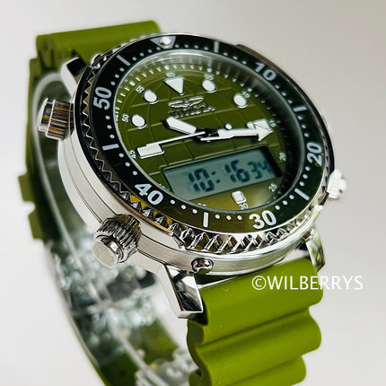 Invicta Men's Pro Diver 47mm Dual Time Watch Army Green