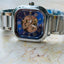 TEVISE Quadron Automatic Mechanical Milanese Ionic Blue Watch