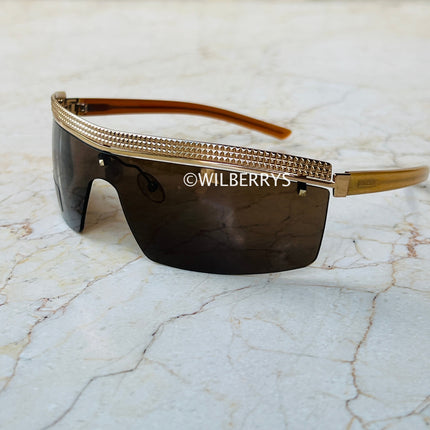 BOUCHERON Women's 18k Gold Plated Sunglasses Made in Italy