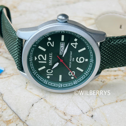 SMAEL Men's Classic Date Army Green Watch