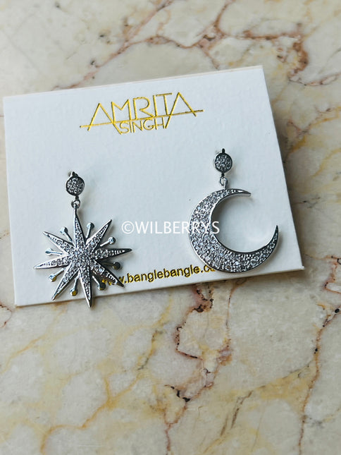 AMRITA SINGH NEW YORK Star and Moon Earrings