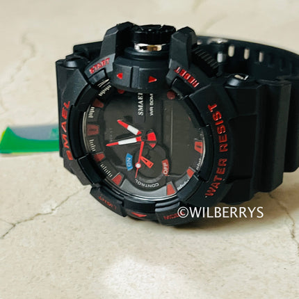 SMAEL Men's S-SHOCK Gas Mask Dual Time Watch