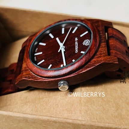 AB AETERNO Unisex 38mm Dusk White Red Sandalwood Italy Made Watch