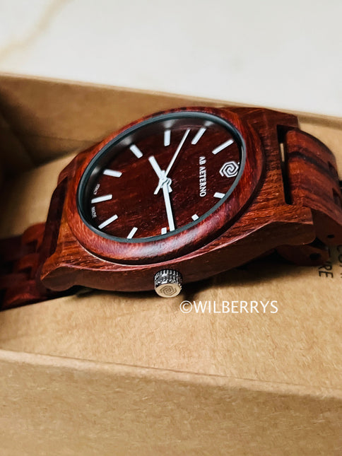 AB AETERNO 38mm Dusk White Red Sandalwood Italy Made Watch