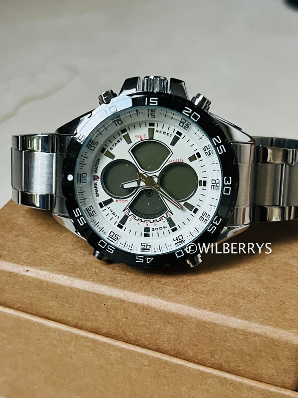 **Clearance stock** SHARK Men's Dual Timer Hammerhead Shark Watch
