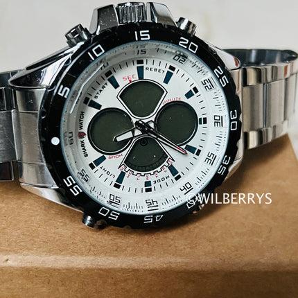 **Clearance stock** SHARK Men's Dual Timer Hammerhead Shark Watch