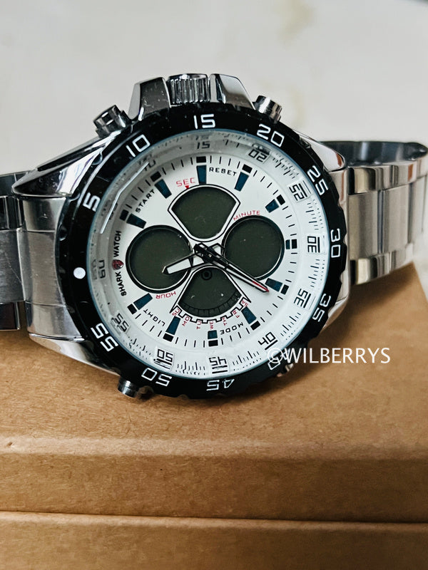**Clearance stock** SHARK Men's Dual Timer Hammerhead Shark Watch