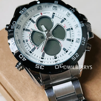 **Clearance stock** SHARK Men's Dual Timer Hammerhead Shark Watch