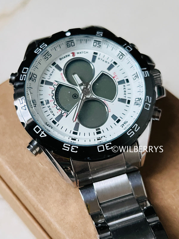 **Clearance stock** SHARK Men's Dual Timer Hammerhead Shark Watch
