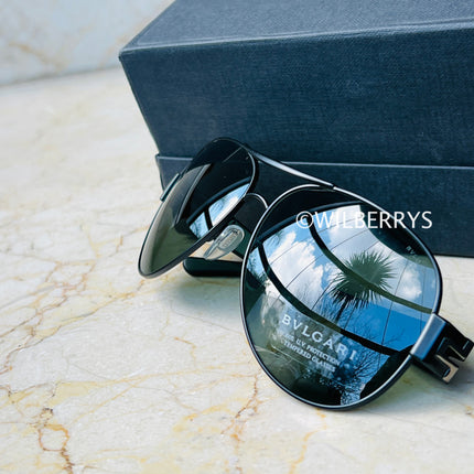 BVLGARI Men's Aviator Classic Sunglasses