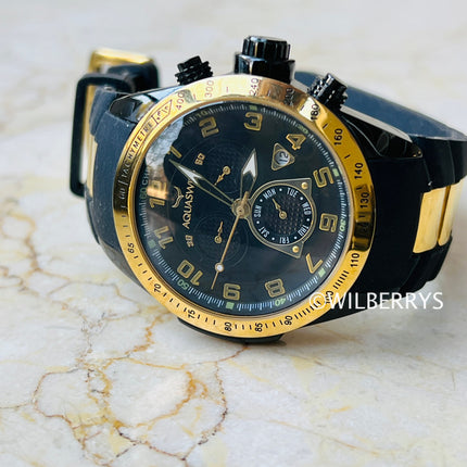 AQUASWISS Men's TRAX 6H Dark Knight Dial Chronograph Watch