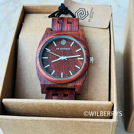 AB AETERNO 38mm Dusk White Red Sandalwood Italy Made Watch