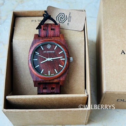 AB AETERNO 38mm Dusk White Red Sandalwood Italy Made Watch