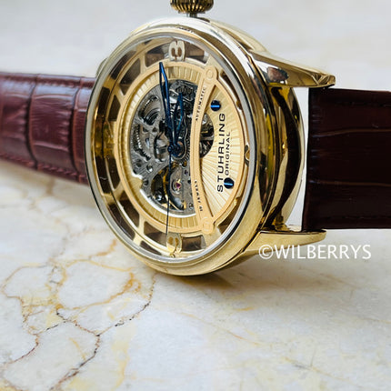 Stuhrling Original Men's 48mm Legacy Automatic Skeleton Watch
