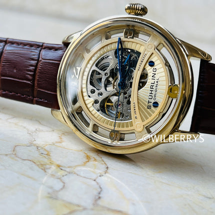 Stuhrling Original Men's 48mm Legacy Automatic Skeleton Watch