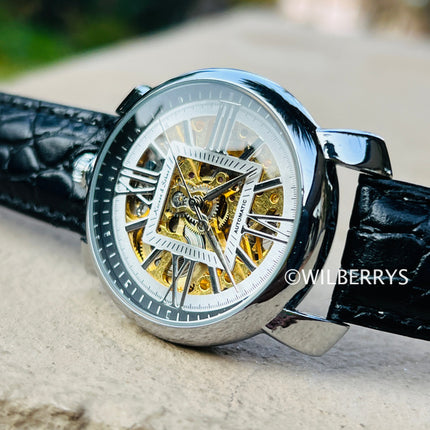 KRONEN AND SOHNE Men's Roman Top Crown Mechanical Automatic Watch