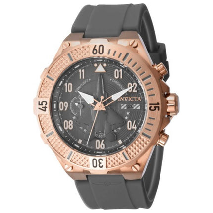 Invicta Aviator Men's Watch Stainless Steel Case Silicone Strap Quartz