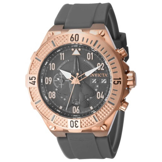 Invicta Aviator Men's Watch Stainless Steel Case Silicone Strap Quartz