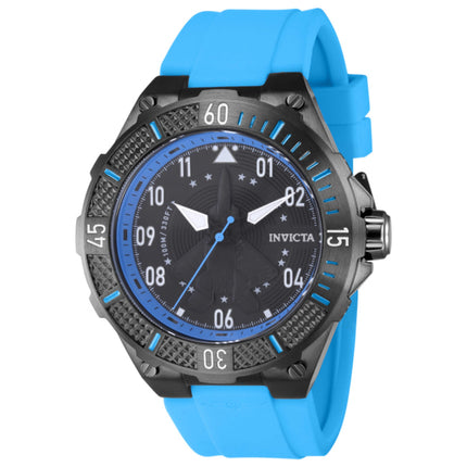 Invicta Aviator Men's Watch Stainless Steel Case Silicone Strap Quartz