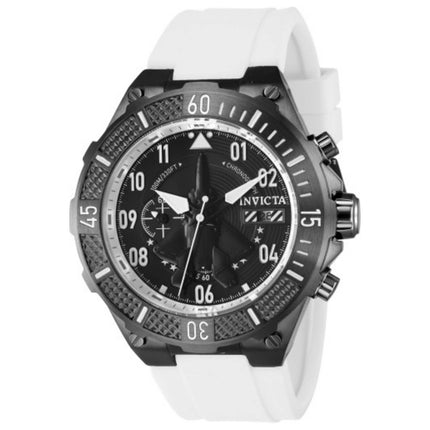 Invicta Aviator Men's Watch Stainless Steel Case Silicone Strap Quartz Movement