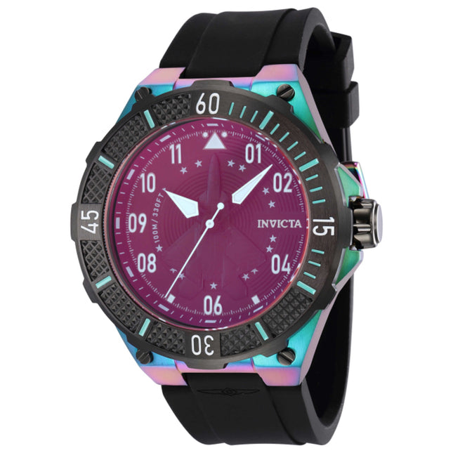 Invicta Aviator Men's Watch 45mm Stainless Steel Case Silicone Strap