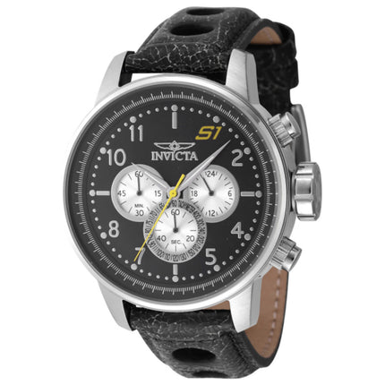 Invicta S1 Rally Men's Watch Stainless Steel Case Leather Strap Quartz