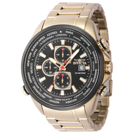 Invicta Aviator Men's Watch Stainless Steel Case and Bracelet Quartz 48mm