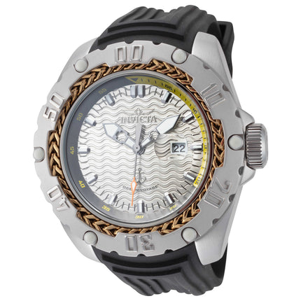 Invicta Ocean Voyage Men's Watch Stainless Steel Case Silicone Strap Quartz
