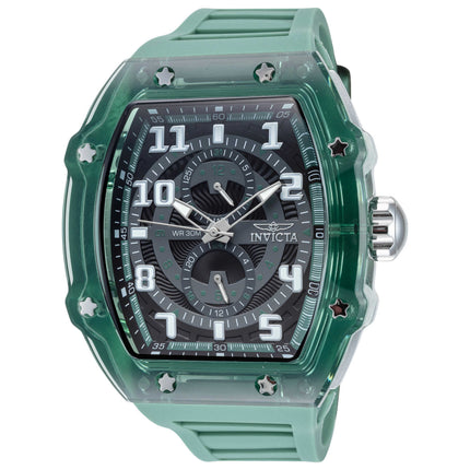 Invicta Racing Men's Watch with Plastic Case and Silicone Strap