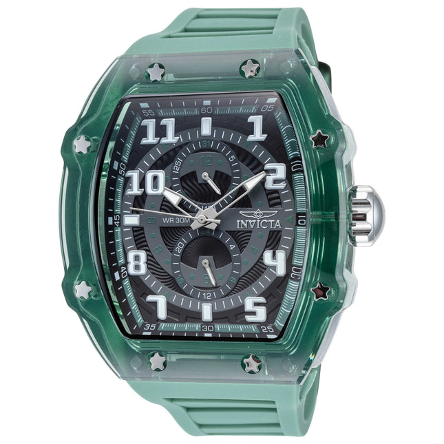 Invicta Racing Men's Watch with Plastic Case and Silicone Strap