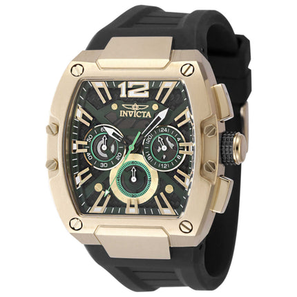 Invicta Racing Men's Watch Stainless Steel Case Silicone Strap Quartz