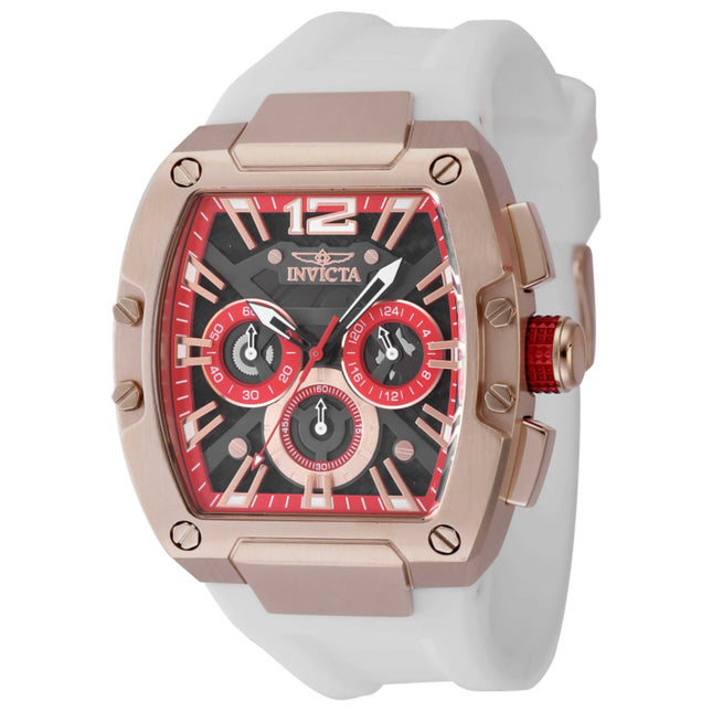 Invicta Racing Men's Watch Stainless Steel Case Silicone Strap Quartz